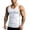 White, variant on Tank Tops for Men U-Neck Solid Vertical Ribbed Sleeveless Stretch Cotton Slim Fit Gym Bodybuilding Workout Muscle Vest