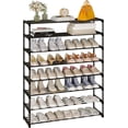 thumbnail image 1 of AIR-8-Tier Shoe Rack, Tall Large Capacity 40 Pairs Shoes Storage Organizer, Stackable Wide Shoe Shelf for Entryway, Hallway, Black, 1 of 4