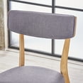 thumbnail image 5 of Noble House Sadie Modern Fabric Dining Chairs, Set of 2, Dark Grey, Natural Oak, 5 of 5