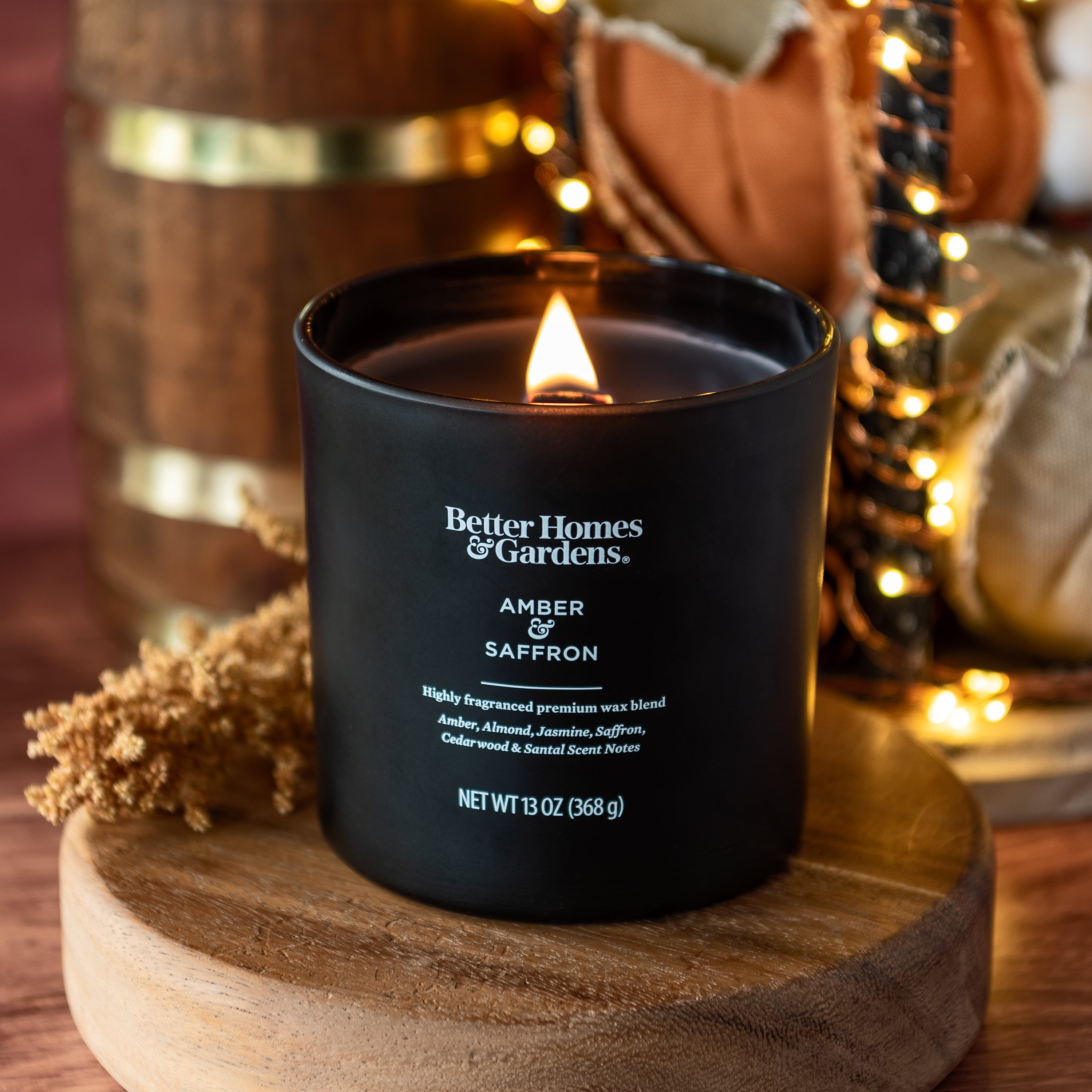 Better Homes & Gardens 13oz Myrtle and Fern Scented Wooden Wick Jar Candle  (图4)