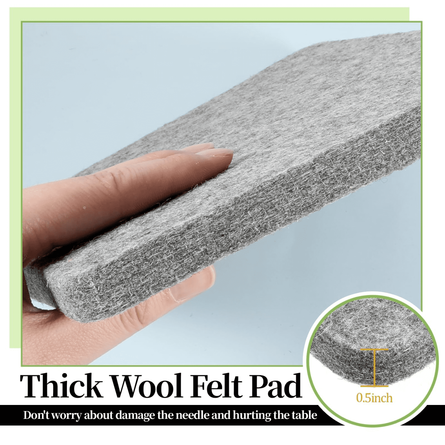 2 Pack 8x10 Inch Needle Felting Pad | Grey Wool Felting Sponge Mat | for Needle Felting Supplies, DIY Craft & Wool Art Projects