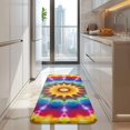 thumbnail image 4 of Colorful Tie Dye Star Mandala Kitchen Rug Mat,Kitchen Runner Rugs Non Skid Washable,Decorative Kitchen Floor Mats for Kitchen,Sink,Laundry,17"x47.2", 4 of 7