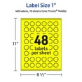thumbnail image 6 of Avery Printable Starburst Labels, Neon Yellow, 1", 480ct, 6 of 11