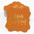 thumbnail image 2 of Inkdotpot Pack Of 100 Real Gold Foil Bracket Shape Paper Tags Merry Christmas Favor Hang Tags, 2 of 6