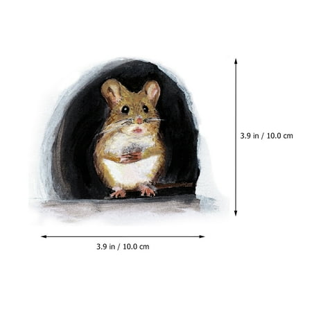 

NICEXMAS 5pcs Wall Sticker Realistic 3D Mouse Cave Wall Sticker Self-adhesive Wall Decals
