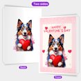 thumbnail image 2 of Happy Valentine's Day Miniature American Shepherd Brings Love Heart 5x7in Folded Greeting Card MAS Dog Lover Gifts Single Note Card with Envelope - 02028, 2 of 5