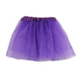 thumbnail image 4 of Dress Up Tutu for Girls Princess Tutu Skirts for Kids Three-Layered Tulle Ballet Skirts Purple One Size, 4 of 4