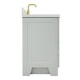 thumbnail image 4 of ARIEL Taylor 36 Inch Right Offset Rectangle Sink Bathroom Vanity With Carrara White Quartz Countertop 1.5 Edge In Grey, 4 of 7
