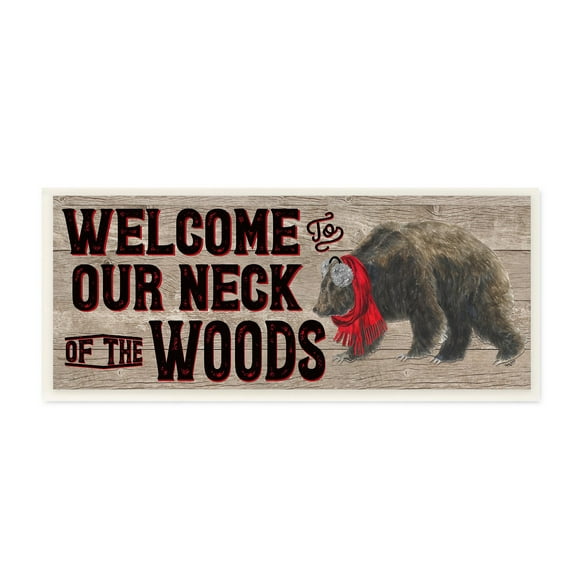 The Stupell Home Decor Collection Our Neck Of The Woods Wall Plaque Art