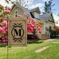 thumbnail image 2 of ANLEY Classic Monogram Letter M Garden Flag, Double Sided Family Last Name Initial Yard Flags 18 x 12.5 Inch, 2 of 6