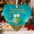 thumbnail image 5 of Heart Shaped Sea Glass Decoration Handmade Sea Glass Ornaments Souvenir Christmas Decoration For Friends, 5 of 5