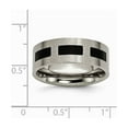 thumbnail image 2 of Titanium Black Accent Flat 8mm Brushed Band Ring - Size 7, 2 of 2