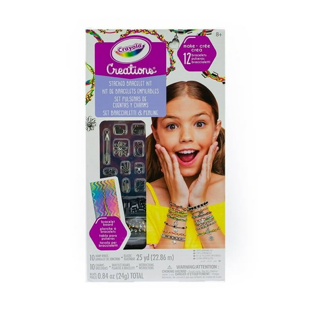 Set pulseras de cuentas y charms Crayola Brazaletes Arcoiris