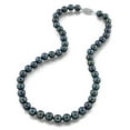thumbnail image 1 of 14K Gold 7.0-7.5mm Black Akoya Cultured Pearl Necklace - AA+ Quality, 24" Matinee Length, 1 of 7