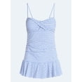 thumbnail image 5 of Free Assembly Women's and Women's Plus Shirred Ruffle One Piece Swim Dress, Sizes XS-3X, 5 of 5