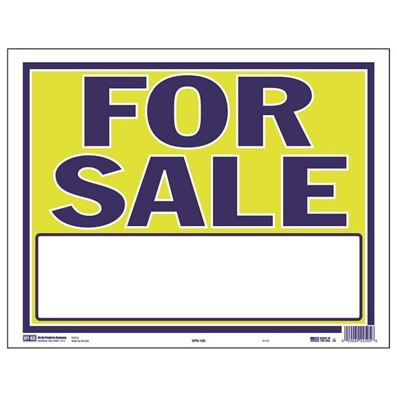 HY-KO Products SPN-100 for Sale Jumbo Plastic Sign, 14 in x 18 in, Blue/Neon