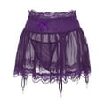 thumbnail image 4 of Women's Lace Lingerie Women Fashion Sexy Lingerie Skirt With Garter Belt Mesh Mini, Women's Intimates XXL, 4 of 9