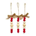 thumbnail image 2 of Hwkond Christmas Indoor Decorations Christmas Tree Pendants Wooden Beads String Hangings Christmas Decorations Christmas,Red, 2 of 3