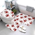 thumbnail image 3 of Bathroom Rugs Sets 3 Piece - Bloody Hand 1 Absorbent Non Slip Bath Mats, U-Shape Toilet Lid Cover, Contour Mat, Soft Washable Shower Mats Bath Rug Mat for Bathroom Tub Toilet, 3 of 7