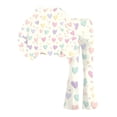 thumbnail image 7 of Grblisyd Outfits for Girls Casual Long Sleeve Cute Cartoon Print Sweatershirt and Flared Pants 2 Pieces Fall Winter Set Size 7-8 Years, 7 of 7