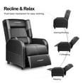 thumbnail image 7 of GTRACING Gaming Recliner Chair Bluetooth Speakers Footrest Racing Style Single Living Room Sofa PU Leather Home Theater Seating Massage Lumbar Support, Gray, 7 of 7