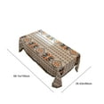 thumbnail image 2 of Hiroekza Bohemian Cotton Tablecloth with Tassels 35x59" Rectangle - Washable Geometric Pattern Farmhouse Coffee Table Cloth for Party Dining, Camping, Picnic Decor, 2 of 7