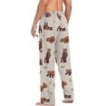 thumbnail image 6 of FREEAMG Red Panda Grass Pattern Men's Pajama Pants Sleepwear Lounge Pajama Bottoms, 6 of 7