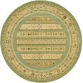 thumbnail image 1 of Unique Loom Tapis Rond Décontracté Moderne Tribal, 6 Pieds, Vert Clair/beige, Collection Fars, 1 of 5