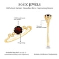 thumbnail image 6 of Rosec Jewels Minimal Promise Ring with Garnet and Diamond for Women (AAA Quality), 14K Yellow Gold, US 5.00, 6 of 7