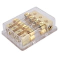 thumbnail image 2 of 12V 60A Car Auto Stereo Audio Circuit Blade Fuse Holder Box Block 1 in 4 Ways Out for Cars Trucks Boats, 2 of 7