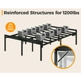 thumbnail image 3 of Casacomoda 18 inch Queen Size Bed Frames with RGB Light Strips, Solid and Stable, Noise Free, No Box Spring Needed, Easy Assembly, Black, 3 of 9
