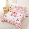 thumbnail image 2 of Catabedysis Cute Cherry Bows Queen Comforter Set For Girls,3D Cartoon Alphabet K Design Comforter Sets Queen,Pink Reversible,3pcs,1 Comforter and 2 Pillowcases, 2 of 7