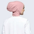 thumbnail image 2 of Yigetop Head Scarf for Women's Hair Women Casual Solid Color Elastic Cap High Stretch Womens Muslim Bib Hijab Muslim Head Scarf for Women Pink one Size, 2 of 4