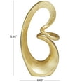 thumbnail image 3 of 7" x 13" Gold Aluminum Swirl Abstract Sculpture, by DecMode, 3 of 8