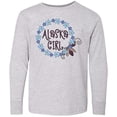 thumbnail image 3 of Inktastic Alaska Girl Forget-me-not Flower Long Sleeve Youth T-Shirt, 3 of 5
