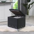 thumbnail image 2 of Jennifer Taylor Home Milly Accent Storage Cube Ottoman Steel Gray Velvet, 2 of 14