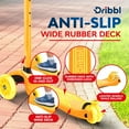 thumbnail image 6 of Dribbl 3-Wheel Kids Scooter - Lean-to-Steer Technology, Adjustable Height Handlebar, Wide Anti-Slip Deck, Scooter for Boys & Girls Ages 2+, Child Safety Approved, Support Riders Up to 165 lbs, Orange, 6 of 6