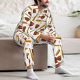thumbnail image 7 of Salouo Baseball Sport Print Button-Front Long Sleeve Pajama Set for Men, Soft 2Pjs Men's Long Sleeve Sleepwear-Medium, 7 of 7