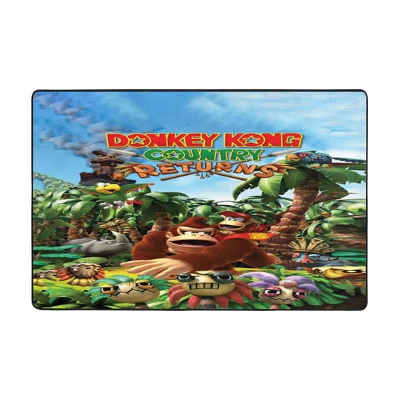Don-Key Kon Area Rug Cartoon Rugs Non-Slip Soft Carpet Soft Floor Mats For Home Decor Living Room Bedroom Mat 36"X24"