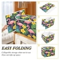thumbnail image 2 of Yayeee Collapsible Storage Bin with Lid Fabric Closet Decorative Basket with Handles, Flamingo Pattern, 2 of 7