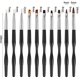 thumbnail image 1 of Nail Art Gel Extension Builder Pincel de pintura plana Mango de plástico Liner Line Liner Talla de flores Pluma de dibujo Herramienta (10 piezas) LingWen 8390611059163, 1 of 1
