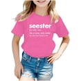 thumbnail image 1 of TZEWGL Summer Short Sleeve Letter Printed Tunic Tees For Child Clothes For Baby size 5-6T, 1 of 4