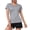 Grey, variant on Womens Summer Tops V Neck Short Sleeve Moisture Wicking Athletic Sport Activewear Top Workout Daily Attire