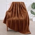 thumbnail image 3 of Exclusivo Mezcla Fleece Throw Blanket for Couch, Sofa, 300GSM Super Soft and Warm Blankets, Brown Throw All Season Use, Cozy, Plush, Lightweight, 50x60 Inches, 3 of 8