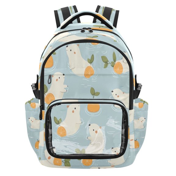 25L PVC Casual Backpack, Waterproof Large Capacity Backpack for Student Commute & Short Trips Wrasse