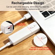 Dpisuuk Wireless Mouse Bluetooth Mini Ultra Slim Silent Tri-Mode 2.4GHz & Dual Bluetooth Travel Mice with Case Rechargeable Portable Small Mouse for Laptop PC Desktop MacBook Tablet Kids Gift, White