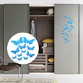 thumbnail image 5 of WHAMVOX 35 Pcs Butterfly Wall Sticker Baby Girl 13.00X6.00X0.10CM Blue, 5 of 7