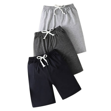 

Huvoen Cargo Shorts Casual Summer Sports 3PC Summer Children s Casual Sports Shorts Solid Color Pants Children s Rubber Waist Beach Pants Multicolor 5 Years