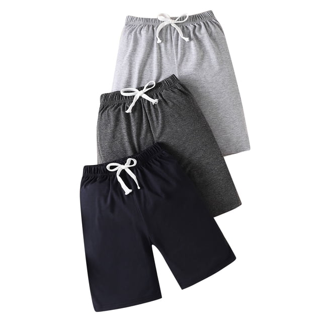 Odeerbi 2-8 Años Boys 3 Pc Summer Deportes Athletic Sports Shorts Informes de Color Sólido