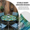 thumbnail image 2 of Watercolor Flower Round Tablecloth for 36-44 Inch Tables, Fitted Table Cover with Elastic Edge, Retro Abstract Floral Art Waterproof Outdoor Table Cloth Protector for Patio Garden Dinner Picnic, 2 of 9